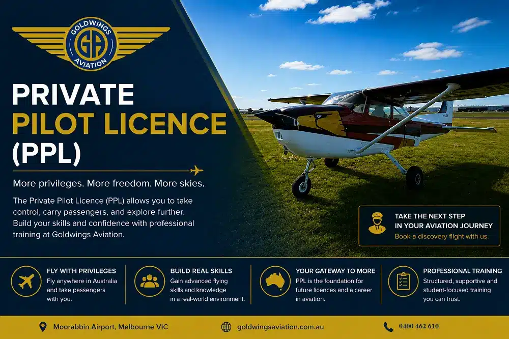 Private Pilot Licence Training Course Melbourne with Goldwings Aviation Australia